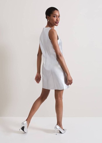 Phase Eight Ellora Silver Dress Silver Canada | GLWZVT-410